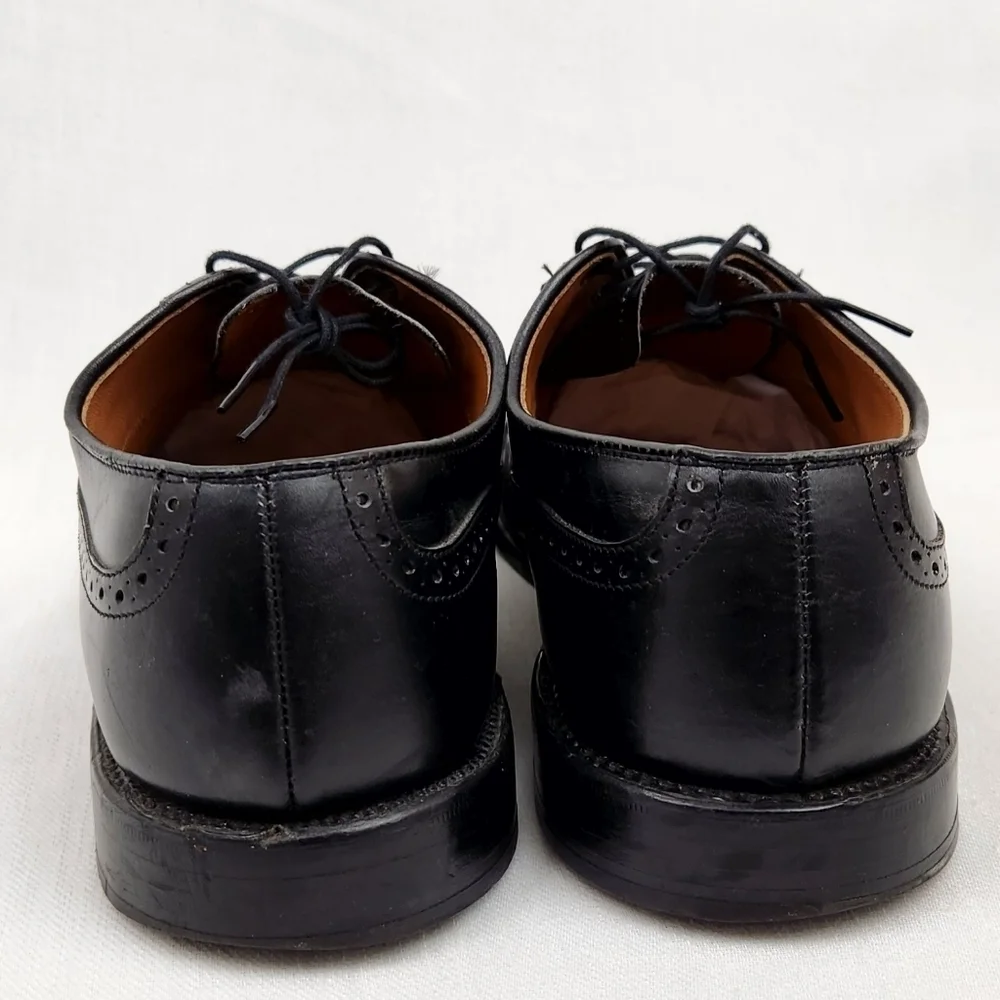 Allen Edmonds Black Birmingham Oxford Leather Dress Shoes - Picture 5 of 12